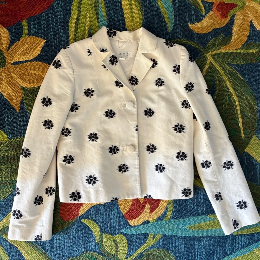 Barney’s New York White Cropped Jacket - Women's Size Small